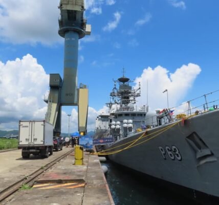 Indian Navy ships Sahyadri and Kulish arrived at Subic Bay, Philippines, for ADSS-plus JCA.