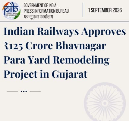Indian Railways has approved a project worth ₹125 crore for the redevelopment of the Bhavnagar Para Yard in Gujarat.