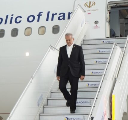 Iranian President Masoud Pezeshkian has arrived in New Delhi for the 2026 BRICS summit.