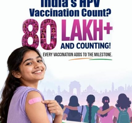 More than 80 lakh doses of the HPV vaccine were administered under the national HPV vaccination campaign.