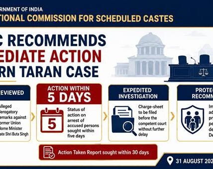 NCSC recommended action and a report within five days regarding the immediate arrest of the accused in the Tarn Taran case