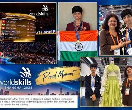 NIFT students achieved a remarkable feat by winning two silver medals and a Medallion of Excellence at WorldSkills Shanghai 2026.
