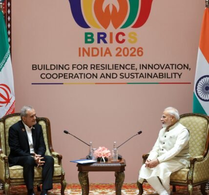 PM Modi held a bilateral meeting with Iranian President Masoud Pezeshkian.