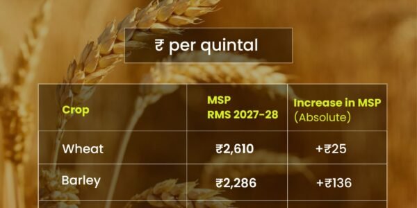 Union Cabinet approved MSP for Rabi crops for the 2027-28 marketing season
