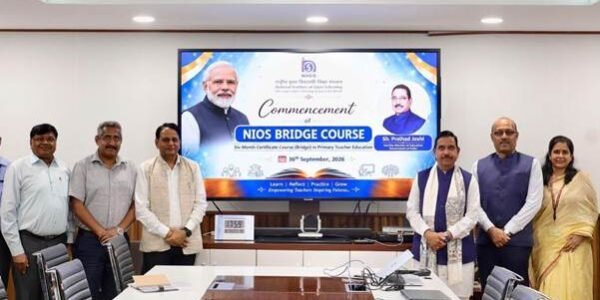 Union Education Minister Pralhad Joshi launched a six-month certificate (bridge) course in primary teacher education.