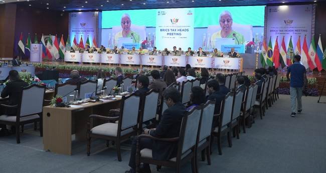 Union Finance Minister Nirmala Sitharaman inaugurated the meeting of BRICS heads of tax authorities in New Delhi.