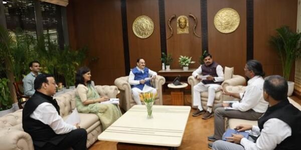 Union Health Minister J.P. Nadda met Madhya Pradesh CM Mohan Yadav and reviewed the progress of the health sector in the state