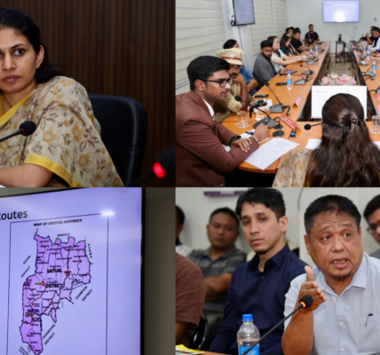 Union Minister of State for Defence Khadse chaired district review meetings in Saitual and Kolasib