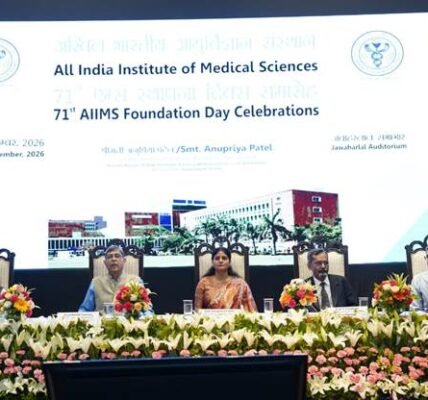 Union Minister of State for Health Anupriya Patel addressed the 71st Foundation Day celebrations of AIIMS, New Delhi.