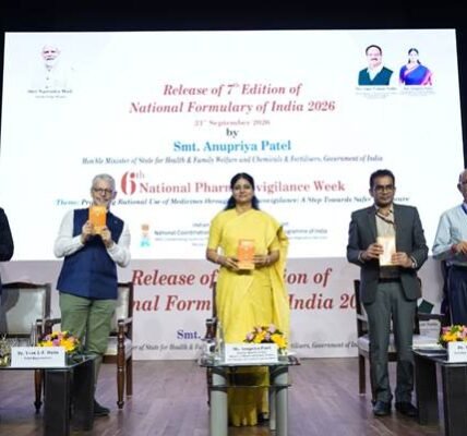 Union Minister of State for Health Anupriya Patel launched India 7th National Formulary 2026.