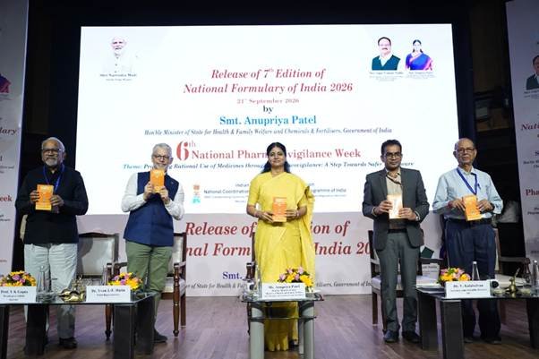 Union Minister of State for Health Anupriya Patel launched India 7th National Formulary 2026.