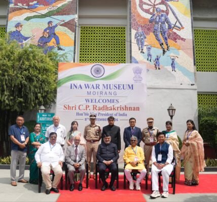 Vice President C.P. Radhakrishnan visited the INA Museum in Moirang and Sainik School Imphal.