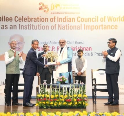 Vice President CP Radhakrishnan addressed the 25th-anniversary celebrations of the ICWA as an Institute of National Importance.