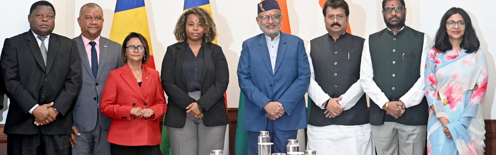 Vice President CP Radhakrishnan met a parliamentary delegation led by the Speaker of the National Assembly of Seychelles, Roger Mancienne, at the Parliament House.
