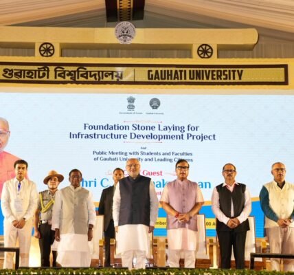 Vice President laid the foundation stone for infrastructure projects worth ₹110 crore at Gauhati University