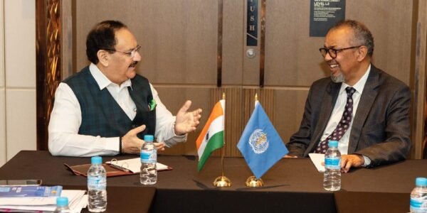 WHO Director-General Dr. Tedros Adhanom Ghebreyesus met Health Minister J.P. Nadda.