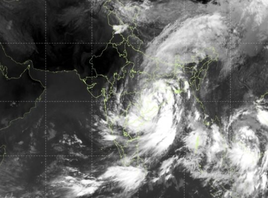 deep depression formed in the Bay of Bengal has crossed the Andhra Pradesh and Odisha coasts and is now moving towards the interior regions