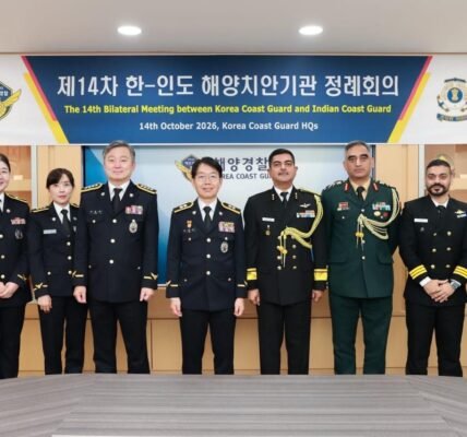 14th high-level meeting between the Indian Coast Guard and the Korean Coast Guard was held in Incheon