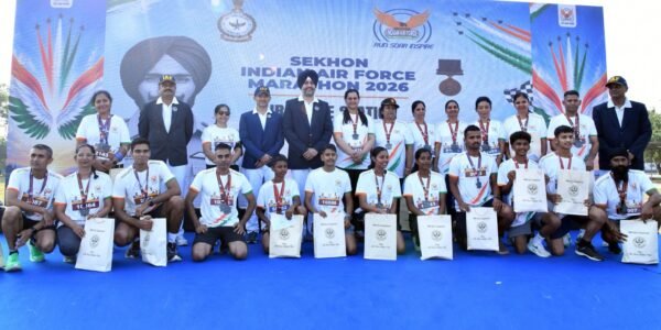 Air Force organized the Sekhon Indian Air Force Marathon in several cities today