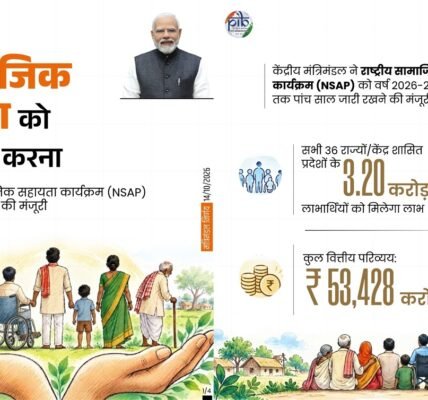 Cabinet approved the continuation of the National Social Assistance Programme for five years, from 2026-27 to 2030-31