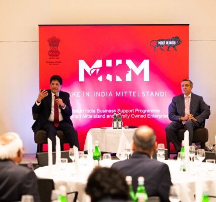 Commerce and Industry Minister Piyush Goyal held a meeting in Berlin with leaders of the German industry and representatives of research institutions.