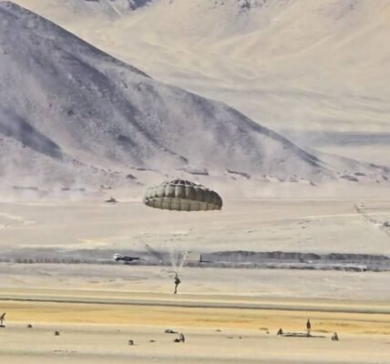 DRDO successfully completed the first live jump test of an advanced high-altitude parachute.