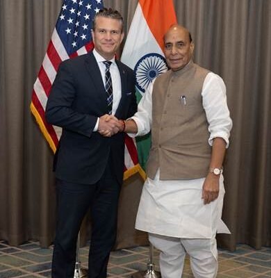 Defence Minister Rajnath Singh held a meeting with US Secretary of War Mr. Pete Hegseth on the sidelines of the ADMM-Plus in the Philippines.