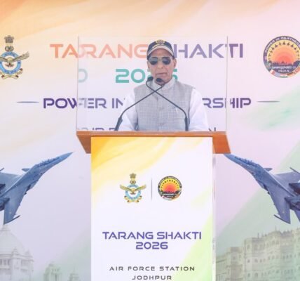 Defence Minister Rajnath Singh said that India is keeping a close watch on developments concerning neighboring countries and global security.