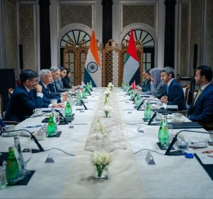 EAM Dr. Jaishankar met with UAE Deputy Prime Minister Sheikh Abdullah bin Zayed Al Nahyan.