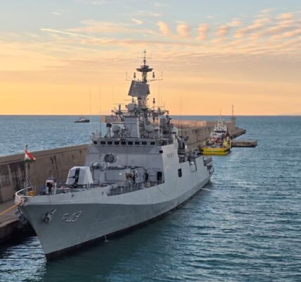 INS Trishul concluded its port call at Civitavecchia, Italy.