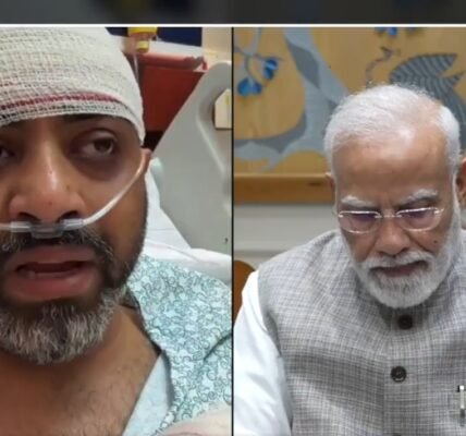 Prime Minister Narendra Modi spoke to Flydubai pilot Captain Smit Machhar.