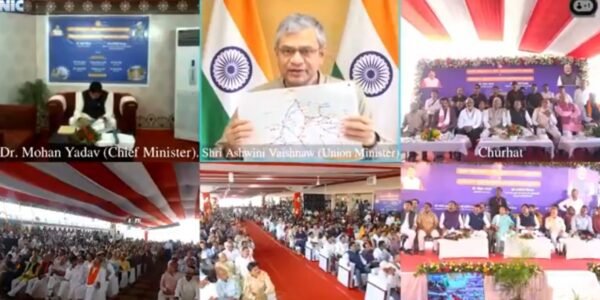 Railway Minister and the Chief Minister of Madhya Pradesh inaugurated the Satna–Devendranagar and Rewa–Churhat rail sections