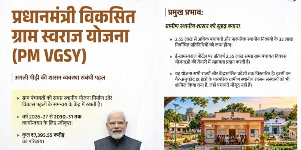 Union Cabinet has approved the Pradhan Mantri Viksit Gram Swaraj Yojana as a Centrally Sponsored Scheme for the period from 2026-27 to 2030-31