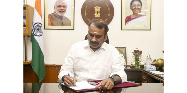 Union Minister L. Murugan resigned from the Council of Ministers and Rajya Sabha membership.