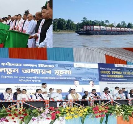 Union Minister Sarbananda Sonowal flagged off a consignment of 540 tonnes of APCL methanol from Bogibeel to Dhaka.