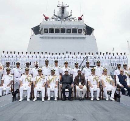Vice President CP Radhakrishnan launched the Indian Navy first indigenous multi-purpose vessel, INS Samarthak in Karwar.