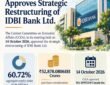 government approved the strategic restructuring of IDBI Bank Limited