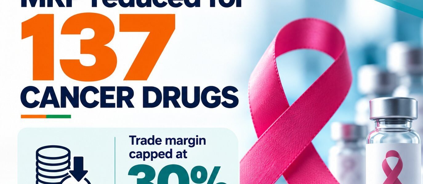 government has decided to reduce the prices of 137 medicines to provide relief to cancer patients